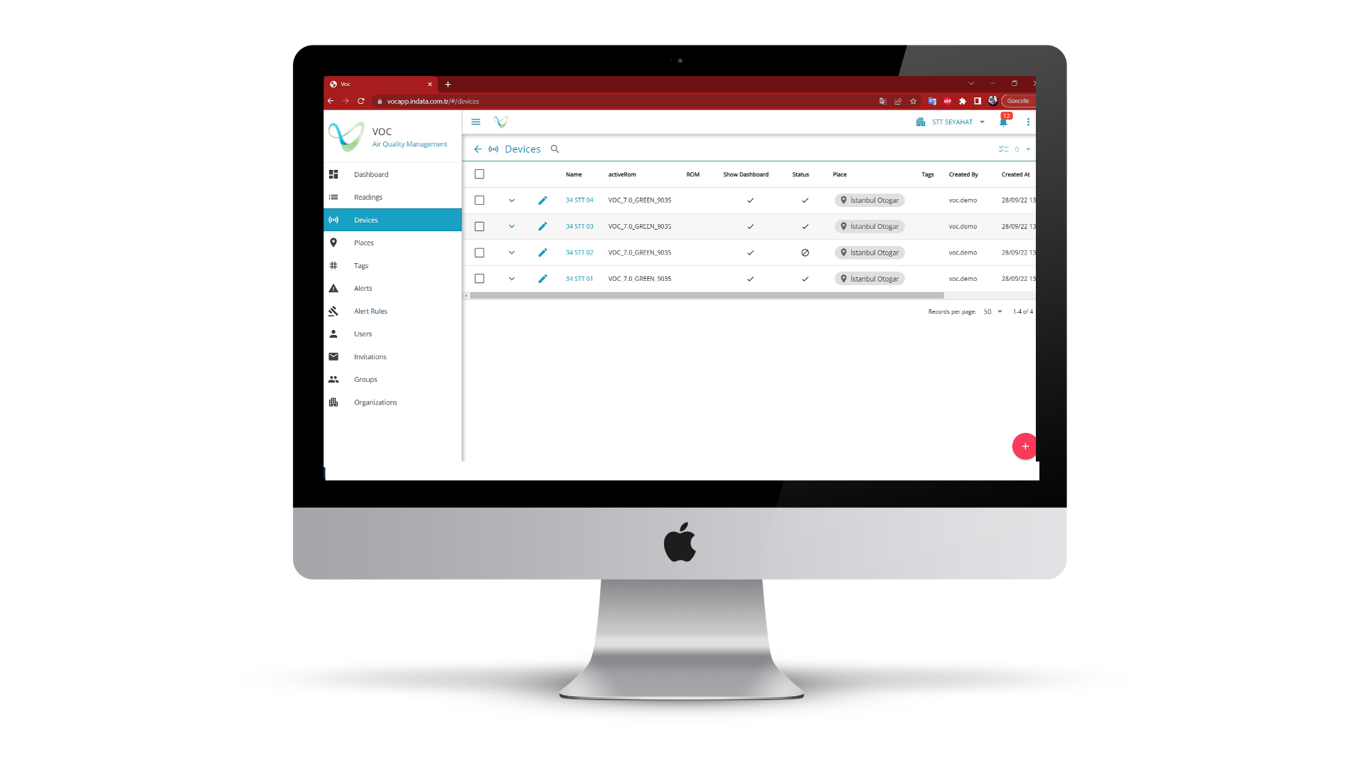 You can list your devices and change their names. You can also assign locations and tags.